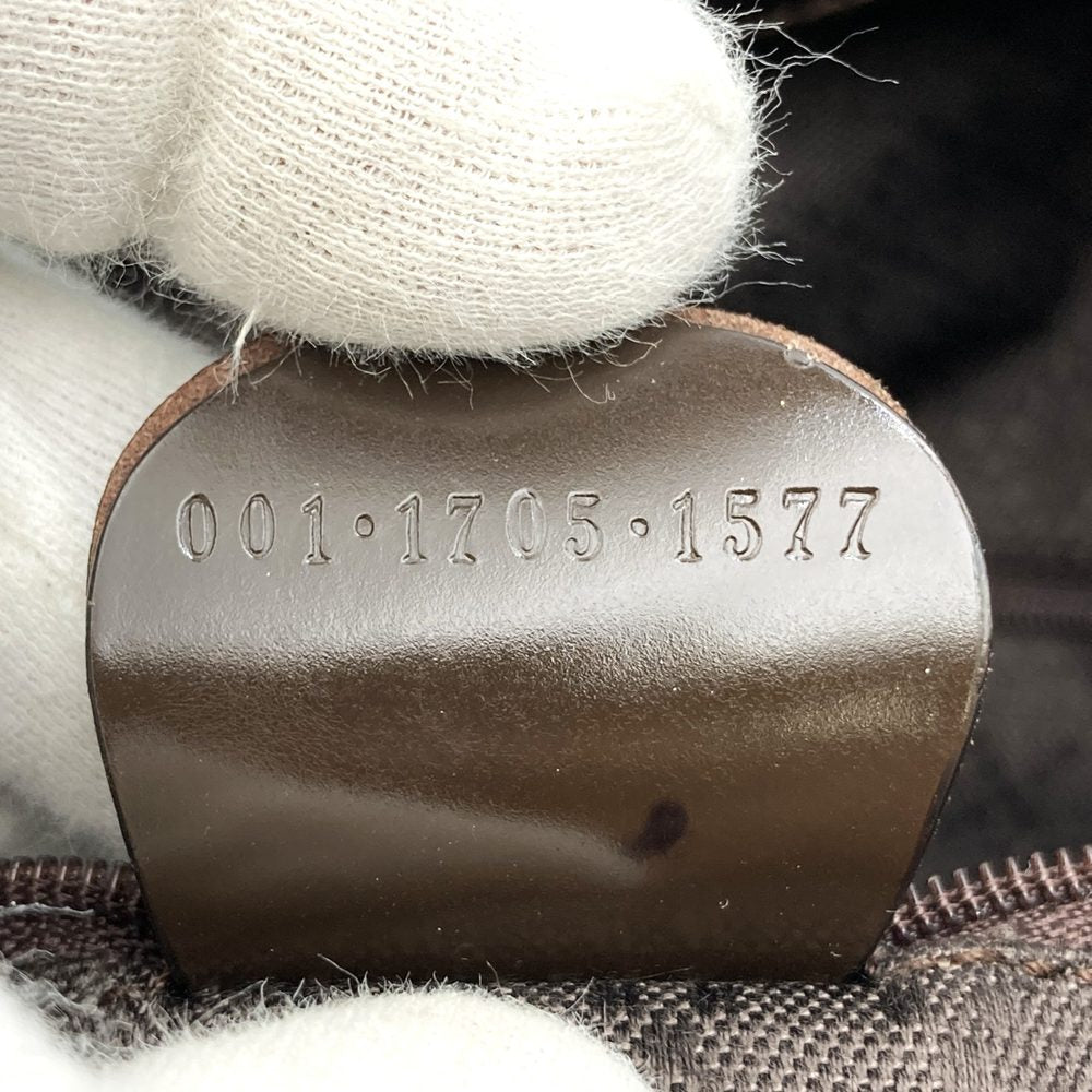 GUCCI グッチ 001 1705 バンブー ショルダーバッグ ナイロン レザー ブラウン ヴィンテージ オールド ブランド
