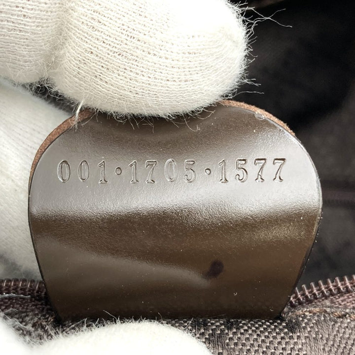 GUCCI グッチ 001 1705 バンブー ショルダーバッグ ナイロン レザー ブラウン ヴィンテージ オールド ブランド