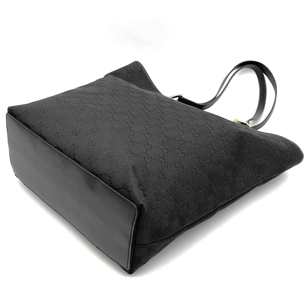 GUCCI グッチ 002 1098 トートバッグ ハンドバッグ ショルダーバッグ GGキャンバス/レザー ブラック
