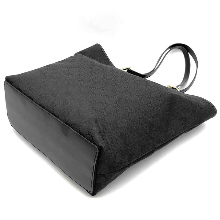 GUCCI グッチ 002 1098 トートバッグ ハンドバッグ ショルダーバッグ GGキャンバス/レザー ブラック