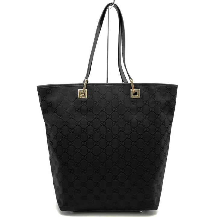 GUCCI グッチ 002 1098 トートバッグ ハンドバッグ ショルダーバッグ GGキャンバス/レザー ブラック