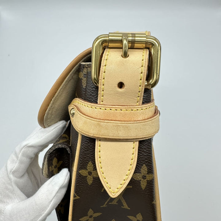 美品 LOUIS VUITTON ルイ・ヴィトン ハドソンPM M40027 ショルダーバッグ ブラウン モノグラム