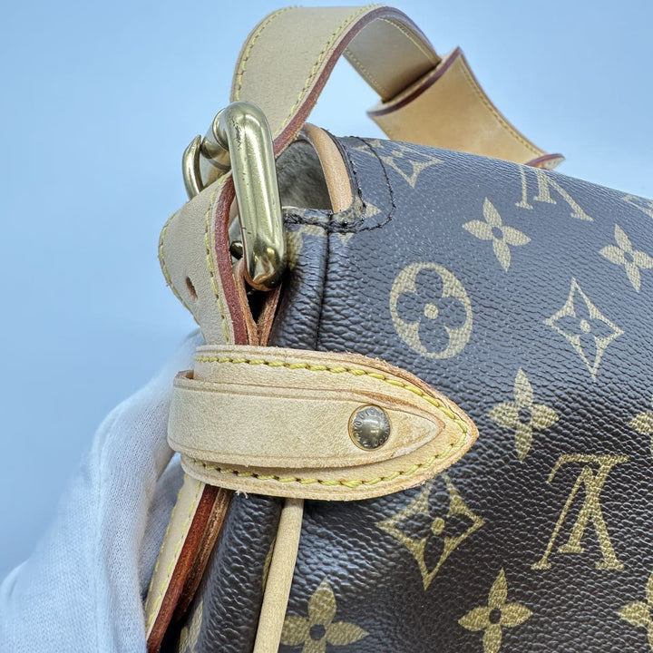 美品 LOUIS VUITTON ルイ・ヴィトン ハドソンPM M40027 ショルダーバッグ ブラウン モノグラム