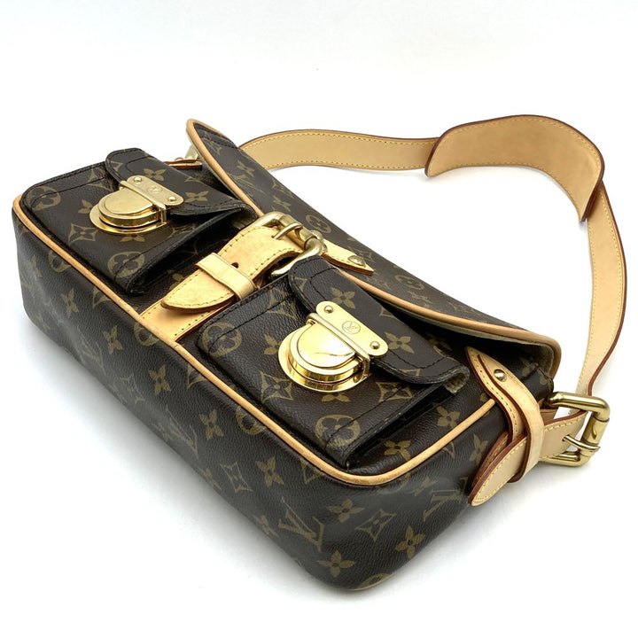 美品 LOUIS VUITTON ルイ・ヴィトン ハドソンPM M40027 ショルダーバッグ ブラウン モノグラム
