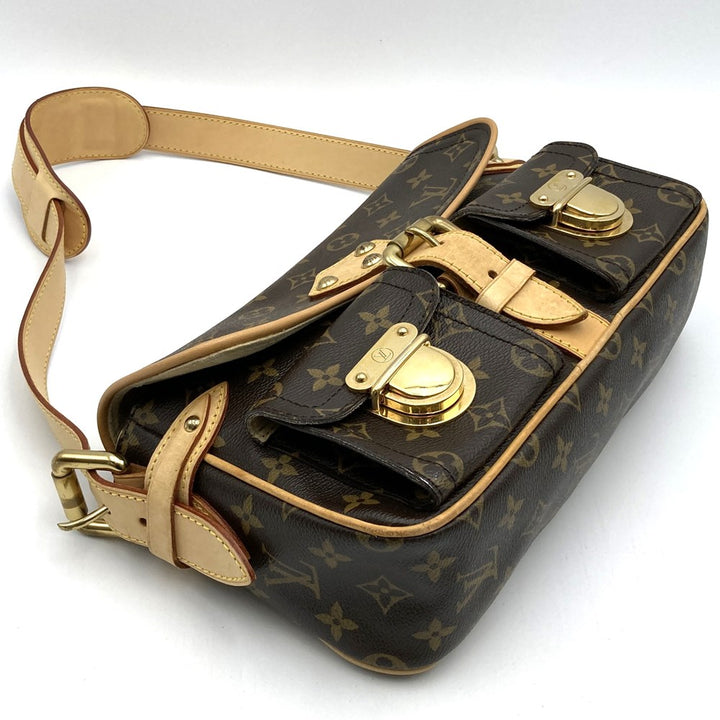 美品 LOUIS VUITTON ルイ・ヴィトン ハドソンPM M40027 ショルダーバッグ ブラウン モノグラム