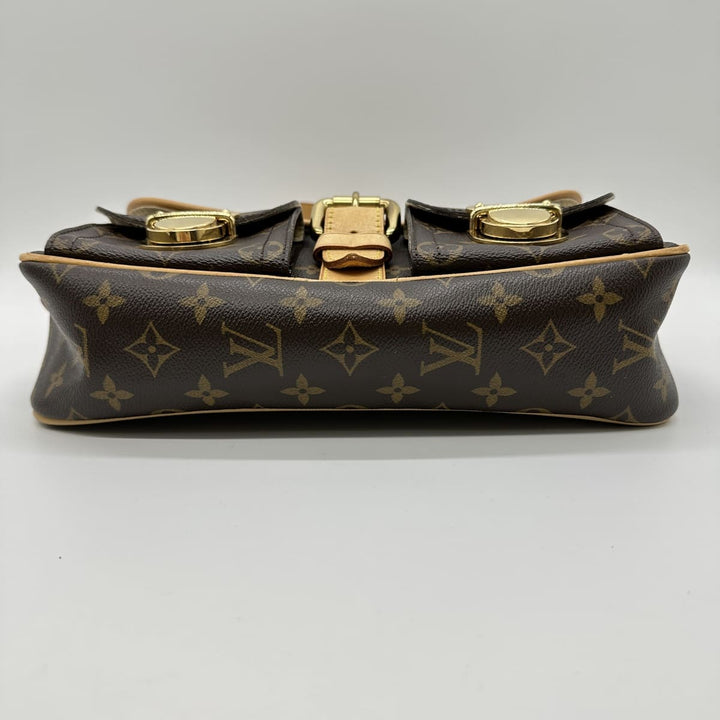 美品 LOUIS VUITTON ルイ・ヴィトン ハドソンPM M40027 ショルダーバッグ ブラウン モノグラム