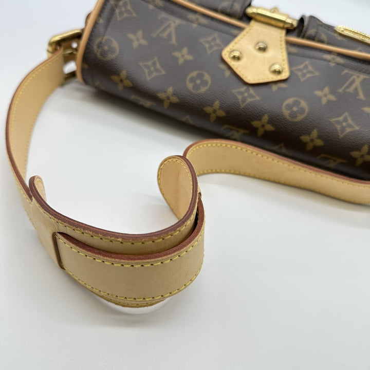 美品 LOUIS VUITTON ルイ・ヴィトン ハドソンPM M40027 ショルダーバッグ ブラウン モノグラム