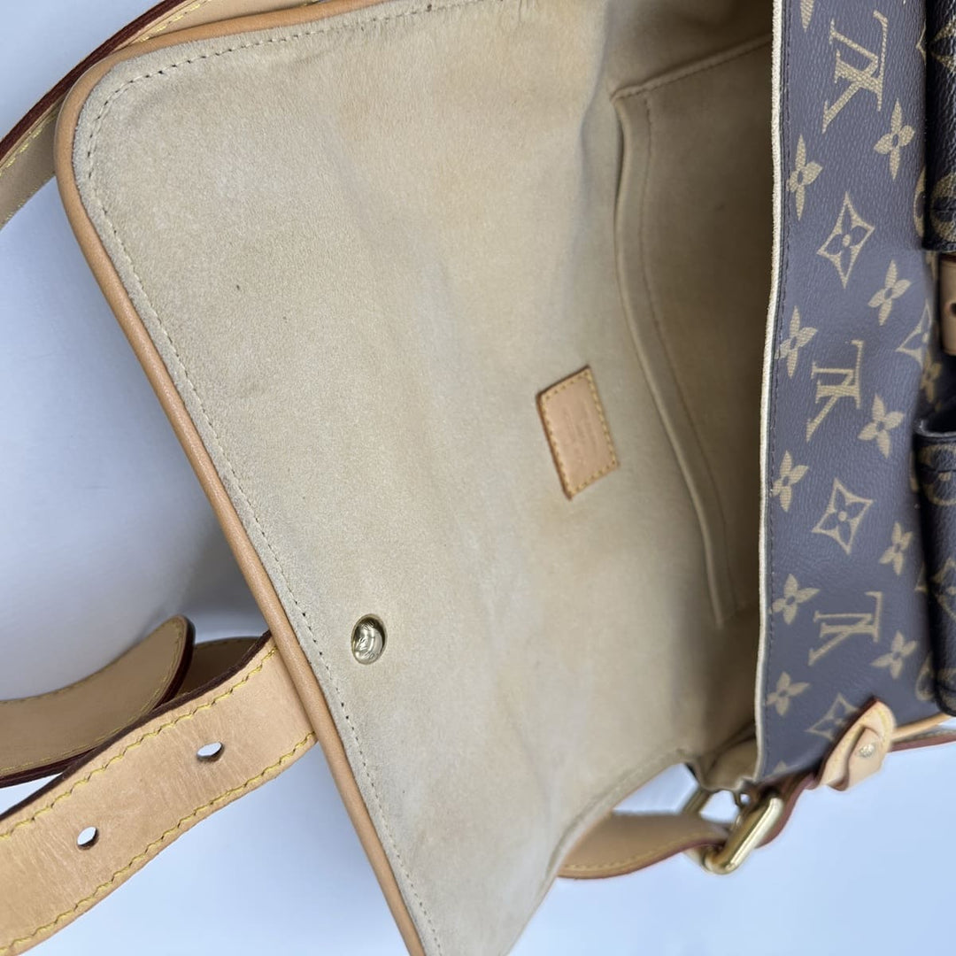 美品 LOUIS VUITTON ルイ・ヴィトン ハドソンPM M40027 ショルダーバッグ ブラウン モノグラム