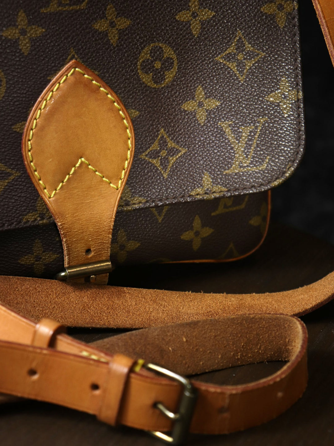 LOUIS VUITTON ルイ・ヴィトン M51253 カルトシエールMM ショルダーバッグ モノグラムキャンバス ブラウン