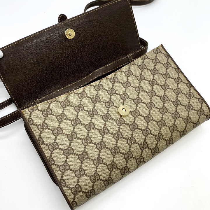 GUCCI グッチ 904 02 050 ショルダーバッグ GGスプリームキャンバス オールドグッチ ブラウン レディース