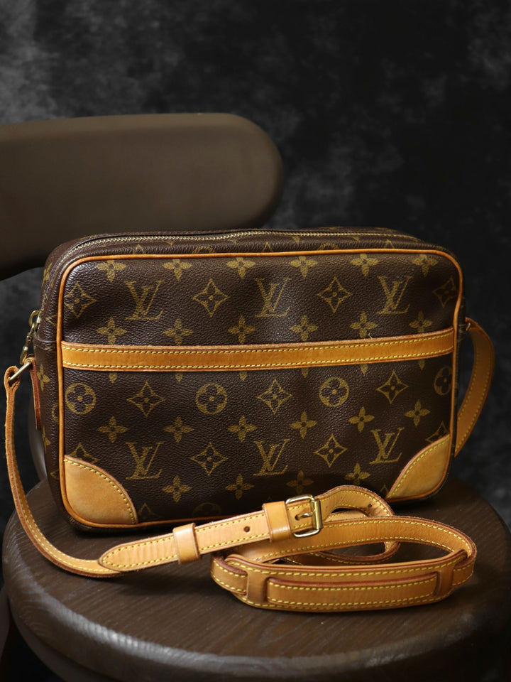 【ベタ無し】LOUIS VUITTON ルイ・ヴィトン M51274 トロカデロPM ショルダーバッグ 斜め掛けショルダー ブラウン モノグラムキャンバス