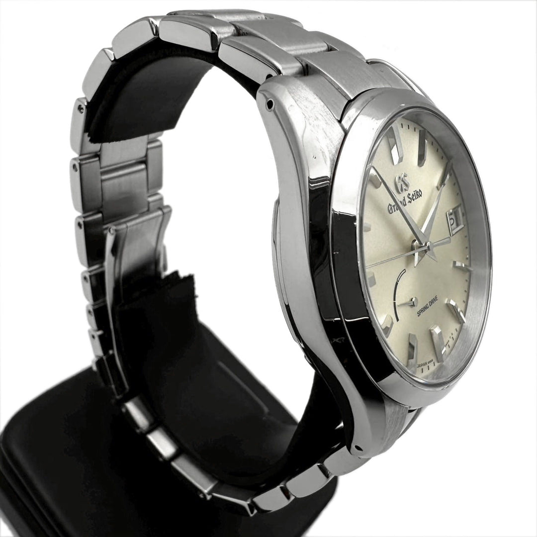 磨き済 SEIKO セイコー 腕時計 ヘリテージコレクション スプリングドライブ デイト SBGA283 SS シャンパンカラー