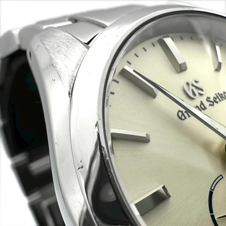 磨き済 SEIKO セイコー 腕時計 ヘリテージコレクション スプリングドライブ デイト SBGA283 SS シャンパンカラー