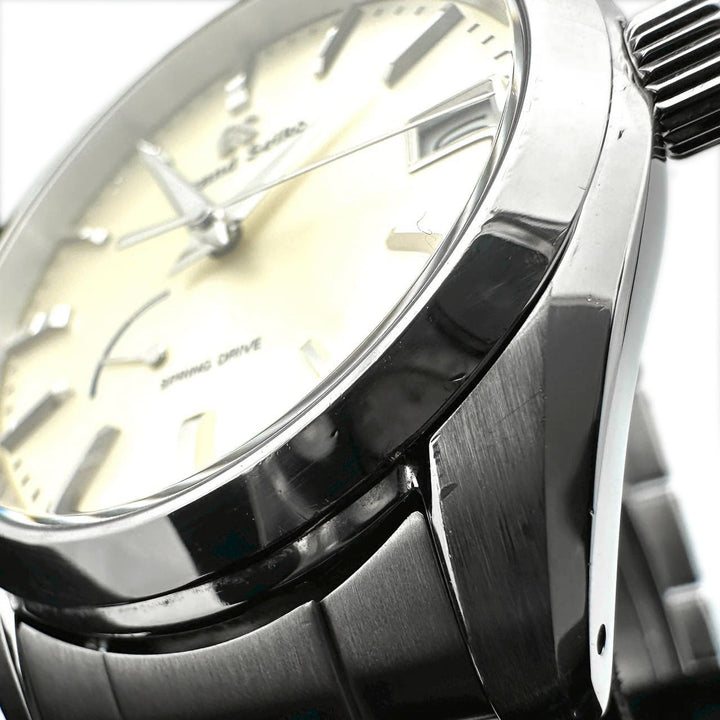 磨き済 SEIKO セイコー 腕時計 ヘリテージコレクション スプリングドライブ デイト SBGA283 SS シャンパンカラー