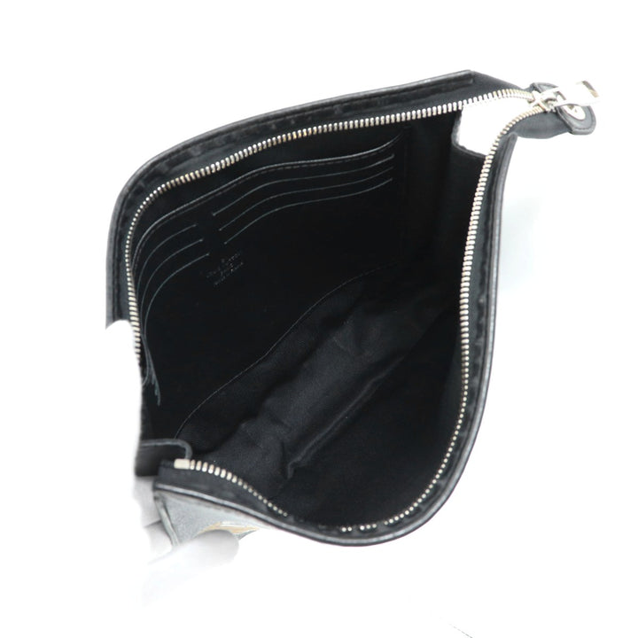 LOUIS VUITTON ルイ・ヴィトン ポシェットヴォワヤージュMM N64442 LVリーグ クラッチバッグ ダミエグラフィットキャンバス ワッペン ラベル ブラック
