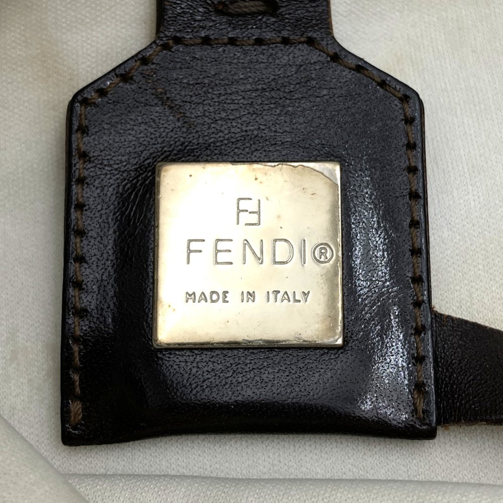 FENDI フェンディ 86160440002 ズッカ トートバッグ ポーチ付き キャンバス/レザー ベージュ アイボリー