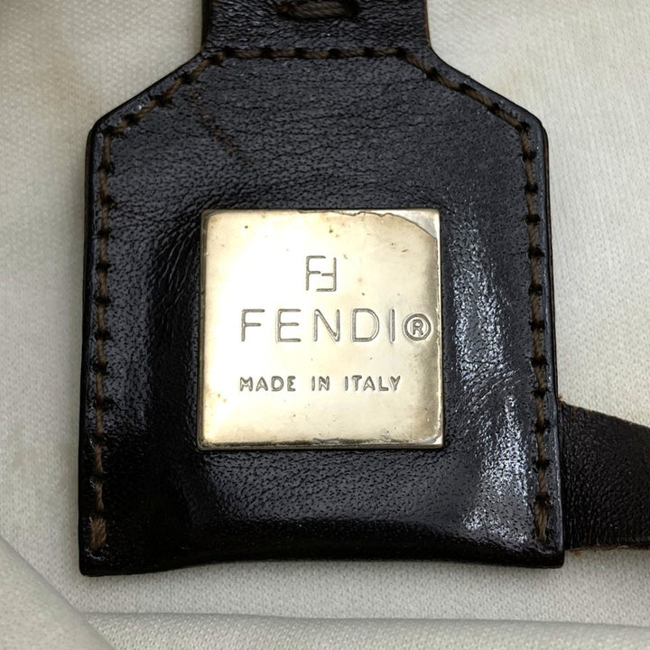 FENDI フェンディ 86160440002 ズッカ トートバッグ ポーチ付き キャンバス/レザー ベージュ アイボリー