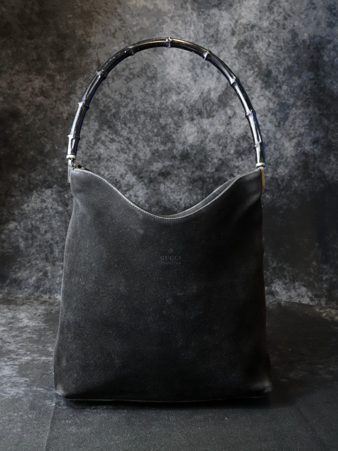 GUCCI グッチ 001 3244 バンブー ショルダーバッグ スエード ブラック スウェード ヴィンテージ ブランド