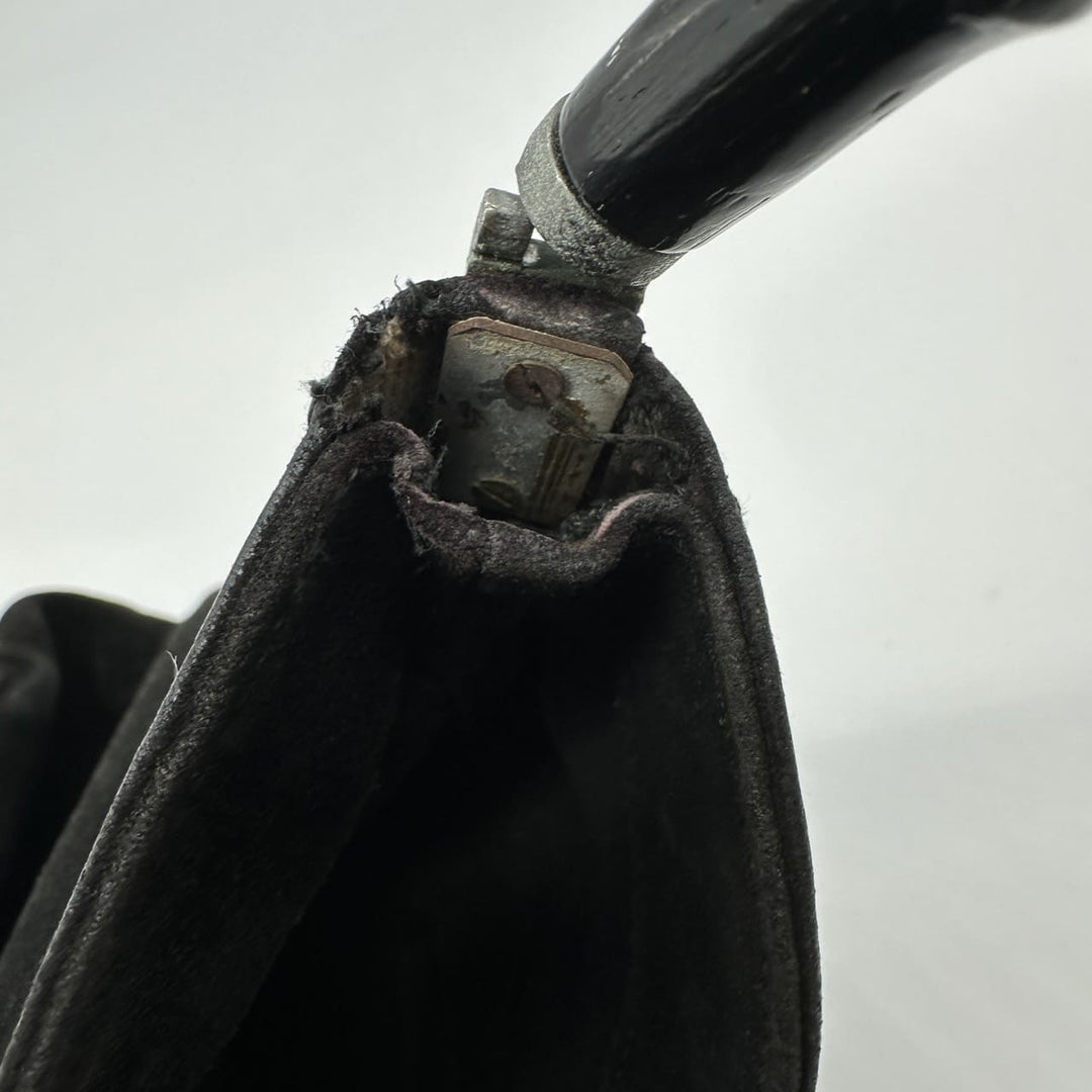 GUCCI グッチ 001 3244 バンブー ショルダーバッグ スエード ブラック スウェード ヴィンテージ ブランド