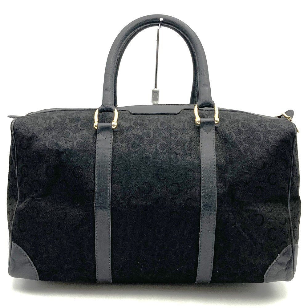 CELINE セリーヌ Cマカダム ボストンバッグ ハンドバッグ キャンバス レザー ブラック オールド ヴィンテージ