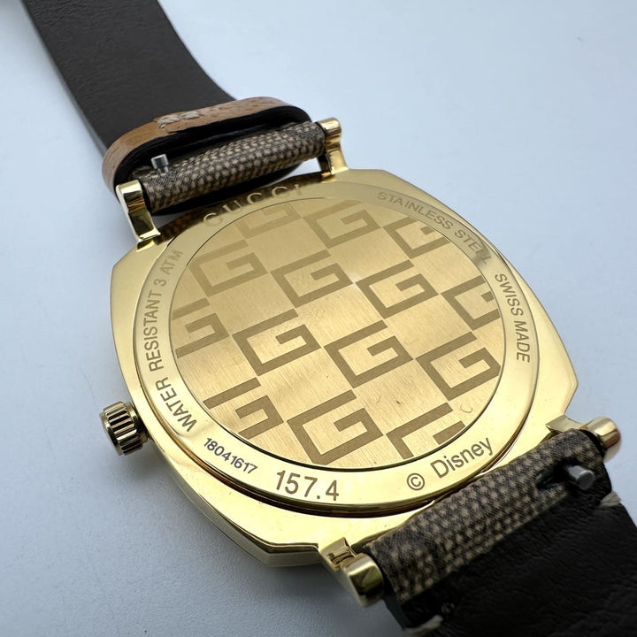 美品 GUCCI グッチ 腕時計 箱付 グリップ YA157420/157.4 クォーツ ミッキー ディズニー コラボ ゴールド ブランド