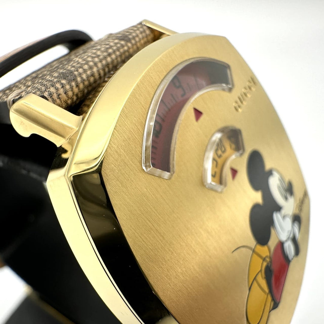 美品 GUCCI グッチ 腕時計 箱付 グリップ YA157420/157.4 クォーツ ミッキー ディズニー コラボ ゴールド ブランド