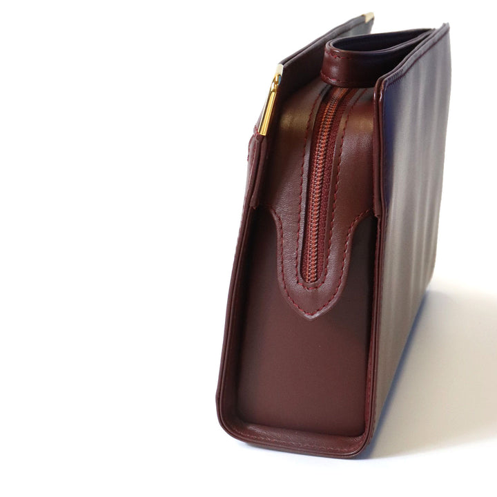 美品 CARTIER カルティエ クラッチバッグ マストライン レザー ボルドー レッド レディース