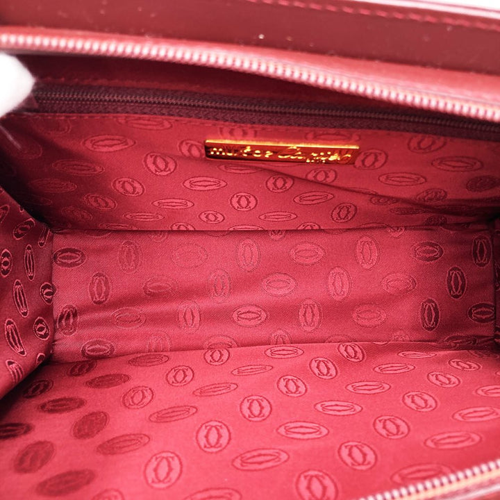美品 CARTIER カルティエ クラッチバッグ マストライン レザー ボルドー レッド レディース
