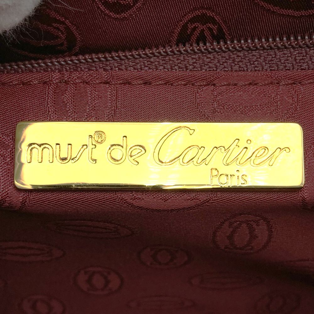 美品 CARTIER カルティエ クラッチバッグ マストライン レザー ボルドー レッド レディース