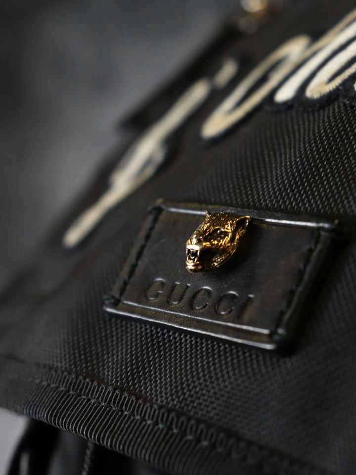 GUCCI グッチ 450982 リュック・デイパック 刺繍 バックパック キャットヘッド ワッペン タイガー バタフライ フラワー ナイロン ブラック