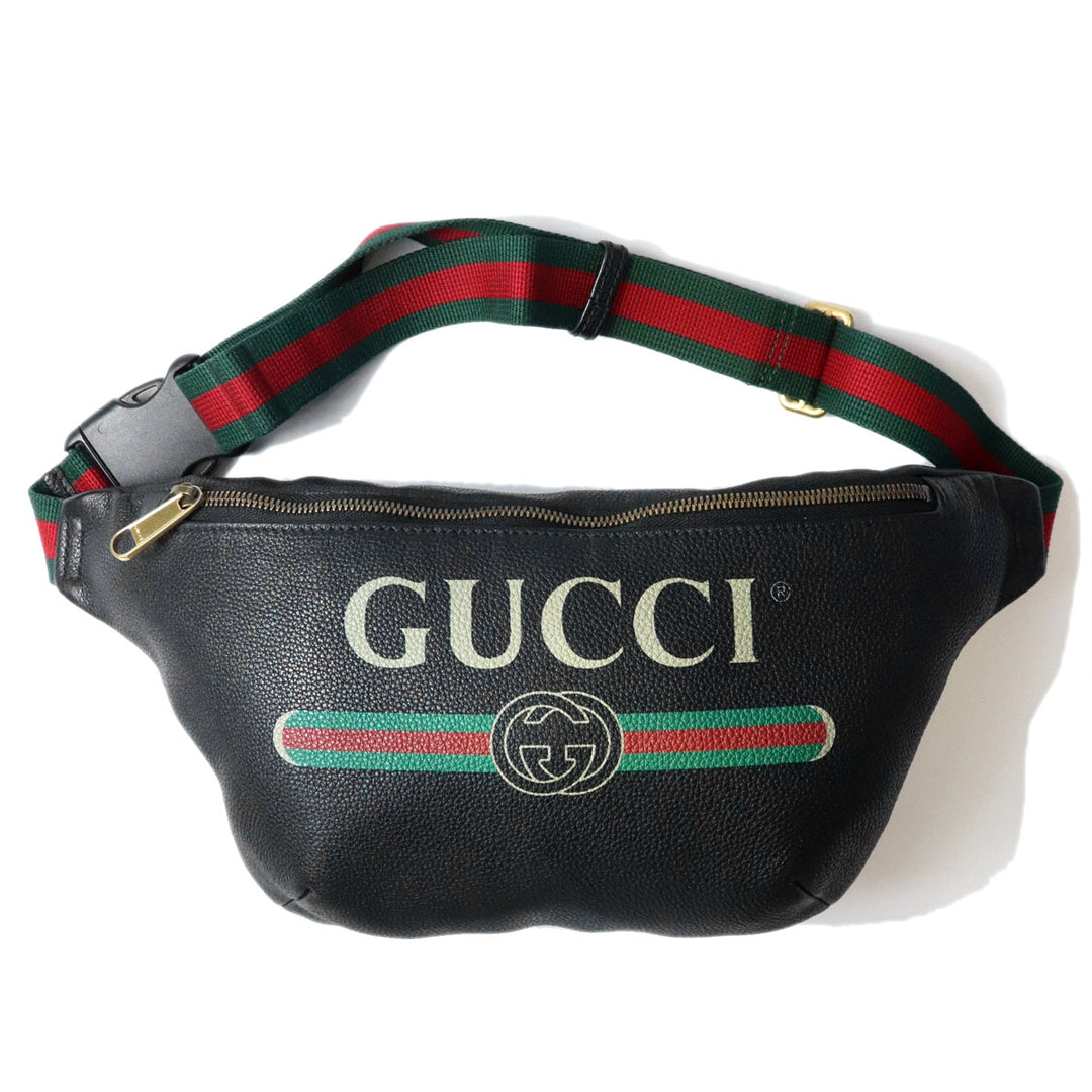 GUCCI グッチ 530412 ボディバッグ シェリーライン ラージ レザー ブラック メンズ レディース