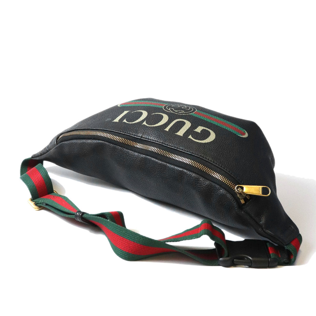GUCCI グッチ 530412 ボディバッグ シェリーライン ラージ レザー ブラック メンズ レディース
