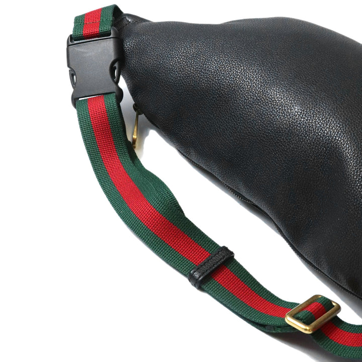 GUCCI グッチ 530412 ボディバッグ シェリーライン ラージ レザー ブラック メンズ レディース