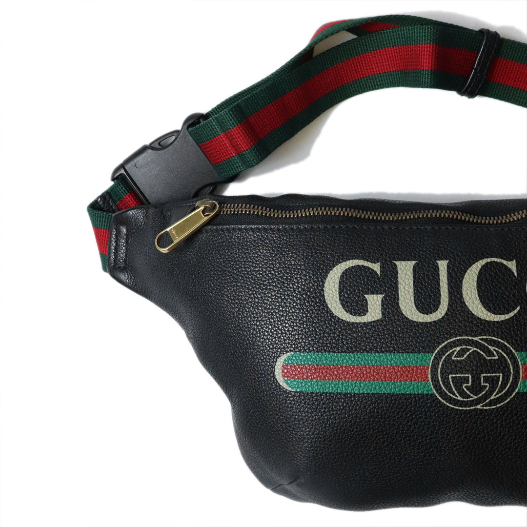 GUCCI グッチ 530412 ボディバッグ シェリーライン ラージ レザー ブラック メンズ レディース
