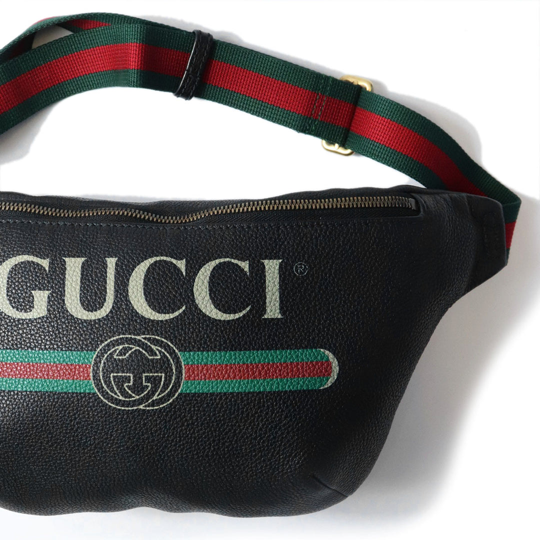 GUCCI グッチ 530412 ボディバッグ シェリーライン ラージ レザー ブラック メンズ レディース
