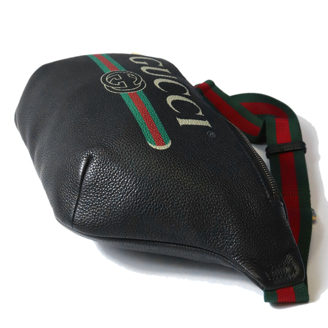 GUCCI グッチ 530412 ボディバッグ シェリーライン ラージ レザー ブラック メンズ レディース