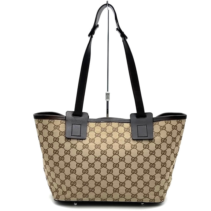 GUCCI グッチ 106241 GGキャンバス トートバッグ レザー ブラウン