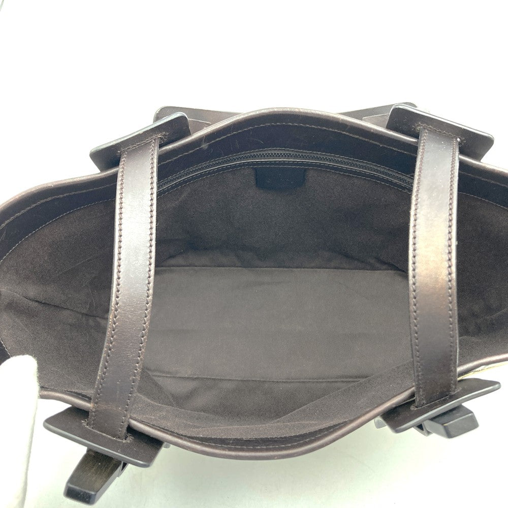 GUCCI グッチ 106241 GGキャンバス トートバッグ レザー ブラウン