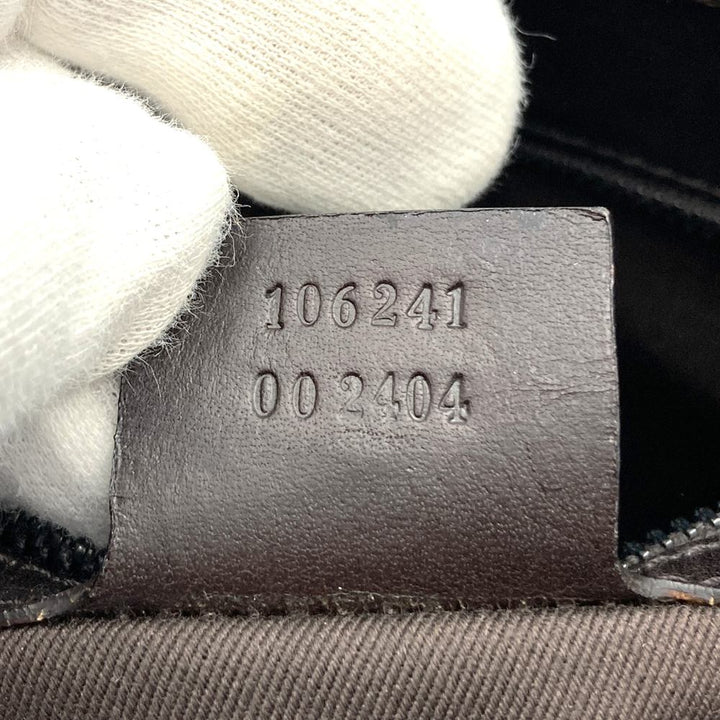 GUCCI グッチ 106241 GGキャンバス トートバッグ レザー ブラウン