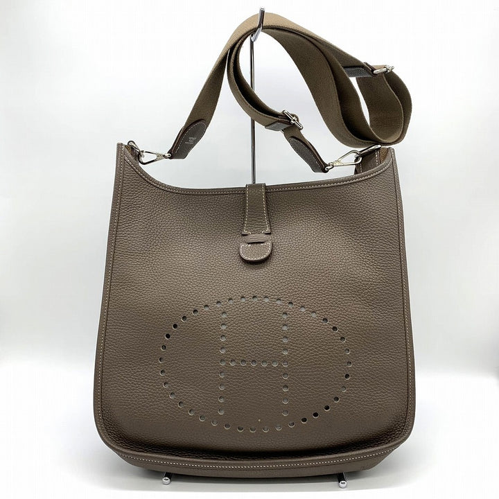 HERMES エルメス エブリンⅢ エヴリン3 PM ショルダーバッグ 洗練 トリヨンクレマンス 上品 エトゥープ グレージュ