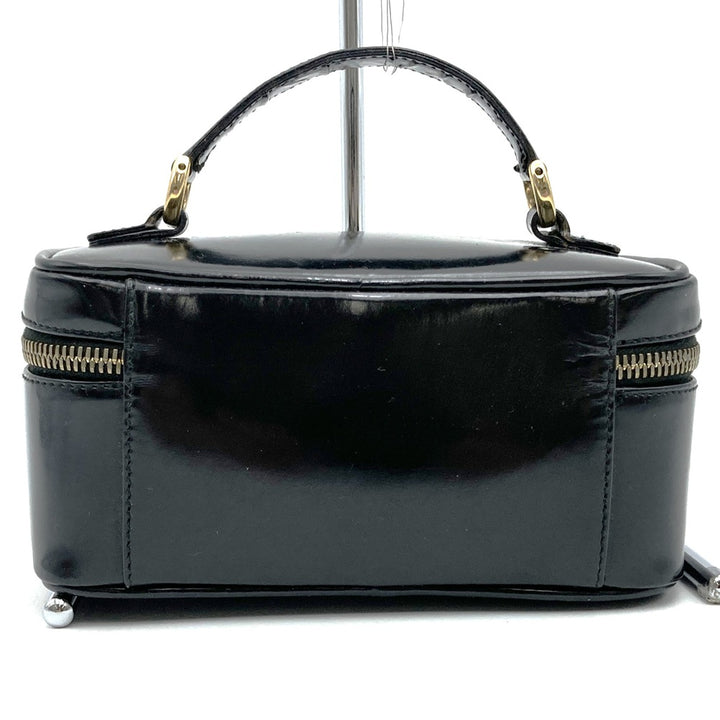GUCCI グッチ バンブー ポーチ 小物入れ メイクBOX バニティバック パテントレザー ブラック