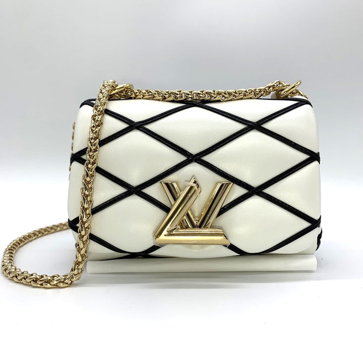 LOUIS VUITTON ルイ・ヴィトン PICO GO-14 マルタージュ チェーンショルダーバッグ クロスボディバッグ ツイストロック ラムスキン ホワイト 白 M23762