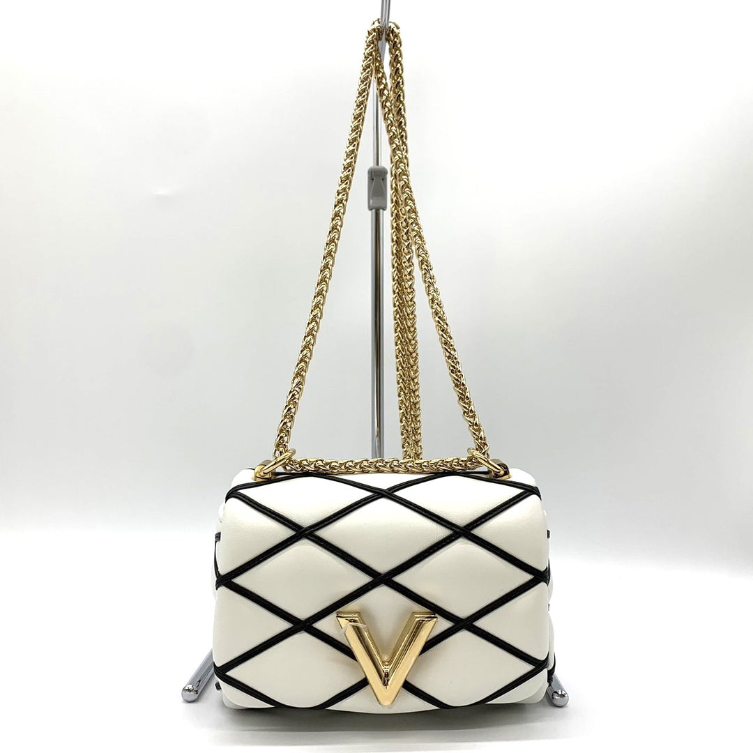 LOUIS VUITTON ルイ・ヴィトン PICO GO-14 マルタージュ チェーンショルダーバッグ クロスボディバッグ ツイストロック ラムスキン ホワイト 白 M23762