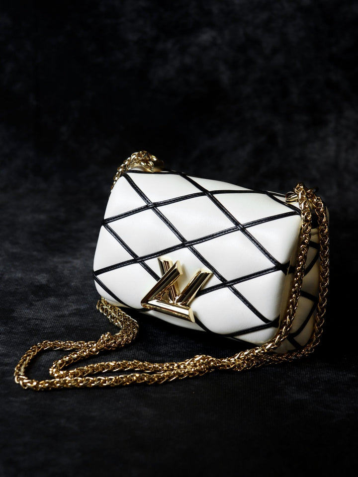 LOUIS VUITTON ルイ・ヴィトン PICO GO-14 マルタージュ チェーンショルダーバッグ クロスボディバッグ ツイストロック ラムスキン ホワイト 白 M23762