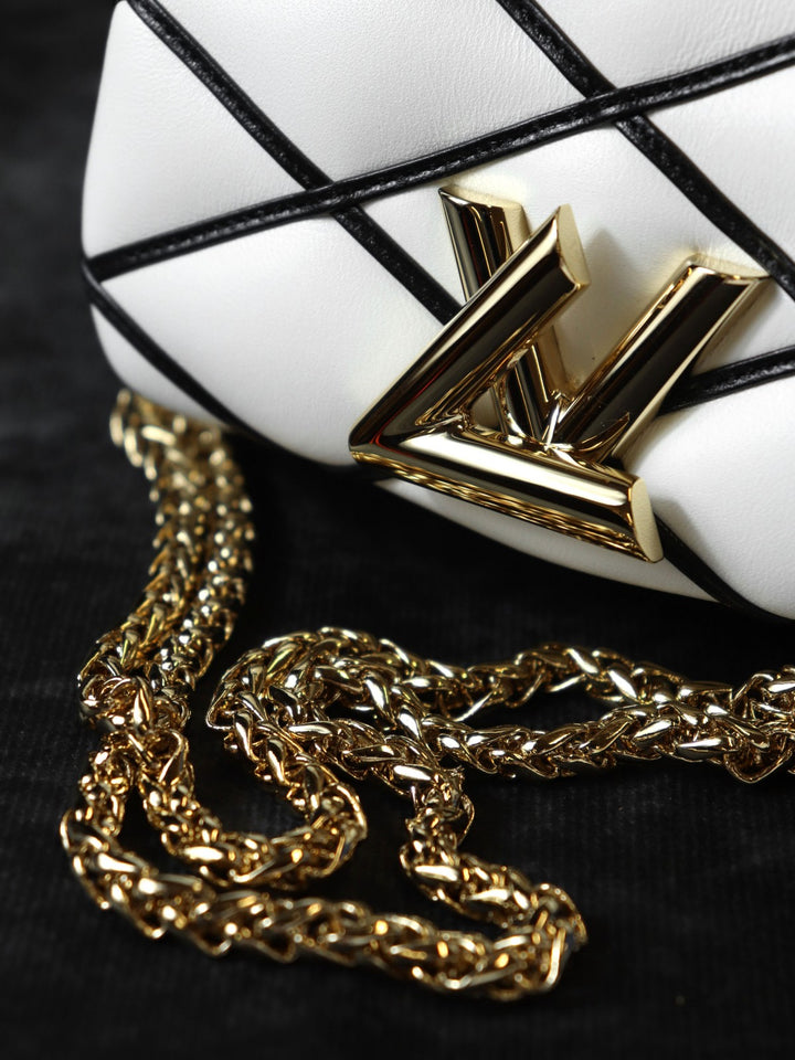 LOUIS VUITTON ルイ・ヴィトン PICO GO-14 マルタージュ チェーンショルダーバッグ クロスボディバッグ ツイストロック ラムスキン ホワイト 白 M23762