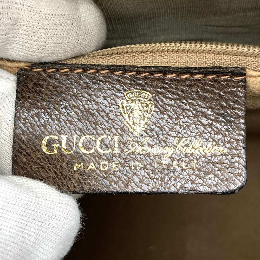 GUCCI グッチ 012 3842 33 39 ボストンバッグ GGスプリームキャンバス シェリーライン ブラウン