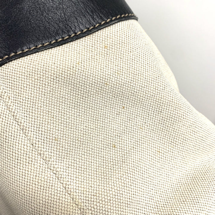 GUCCI グッチ 141432 トートバッグ キャンバス/レザー 生成り ベージュ ブラック