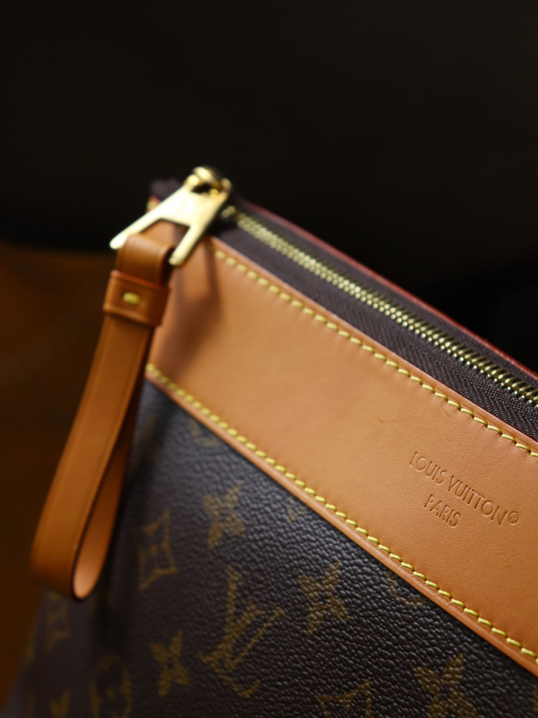 LOUIS VUITTON ルイ・ヴィトン ポシェット・ヴォワヤージュ スープル M14057 クラッチバッグ モノグラムキャンバス/レザー ブラウン 茶