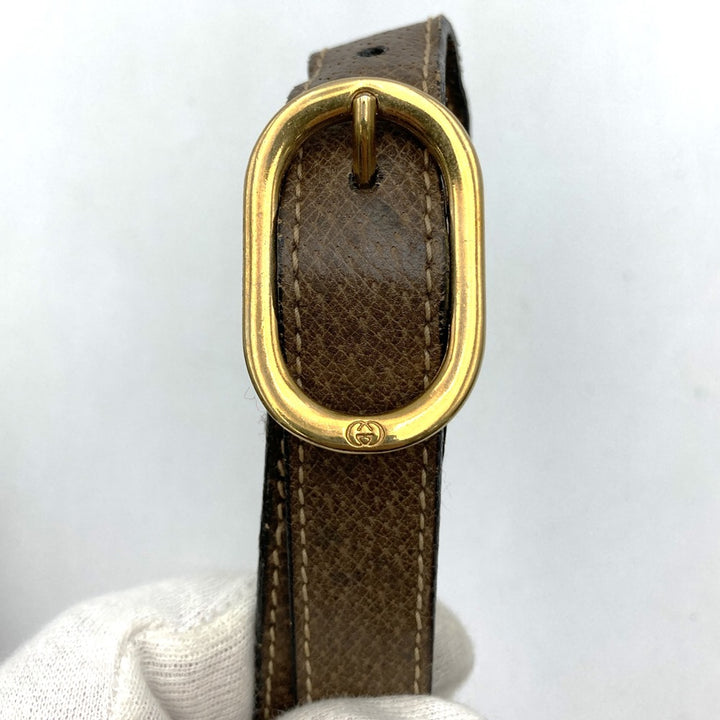 GUCCI グッチ ショルダーバッグ 巾着型 シェリー GGスプリーム レザー オールド ヴィンテージ