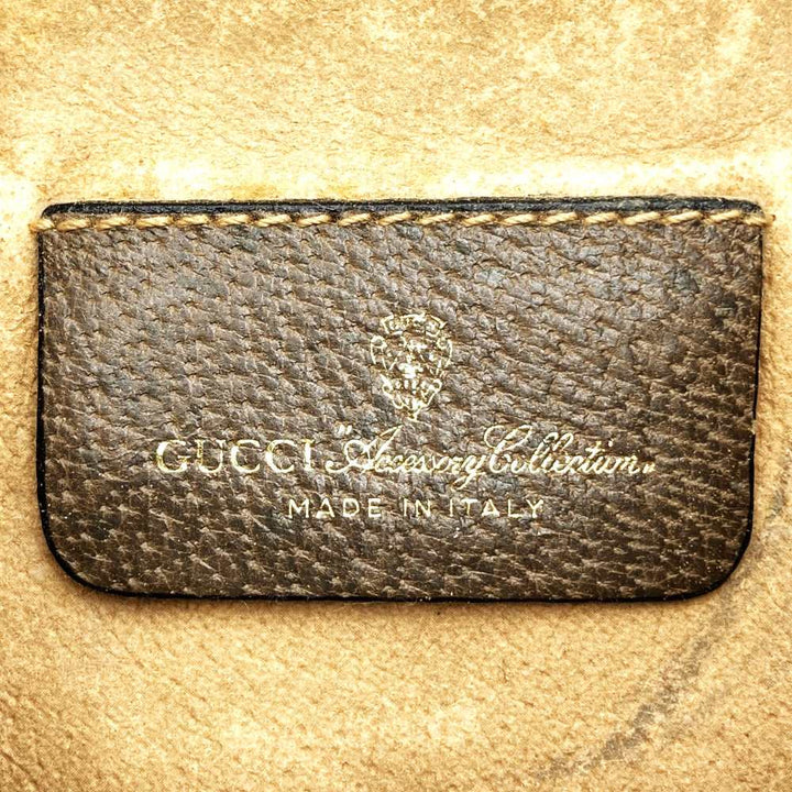 GUCCI グッチ ショルダーバッグ 巾着型 シェリー GGスプリーム レザー オールド ヴィンテージ